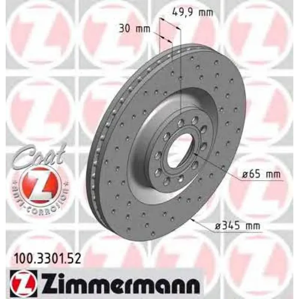 Диск гальмівний SPORT Z ZIMMERMANN 100330152